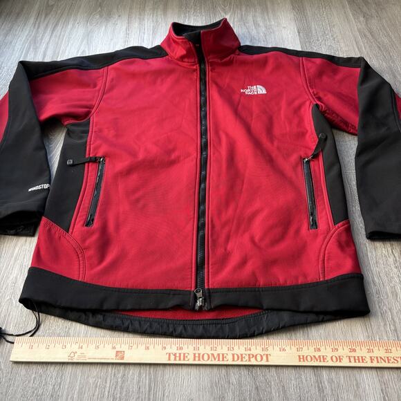 The North Face Mens Summit Series Windstopper Softshell Jacket Red Black L - Picture 6 of 10